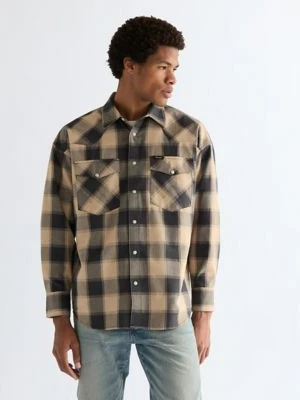 Wrangler Oversized Western Shirt Curds And Whey Size