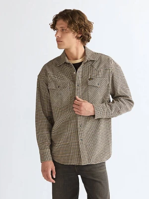 Wrangler Oversized Western Shirt Mojave Heather