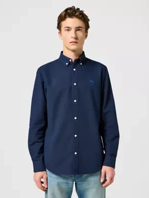 Wrangler Oxford Shirt Dark Navy Size