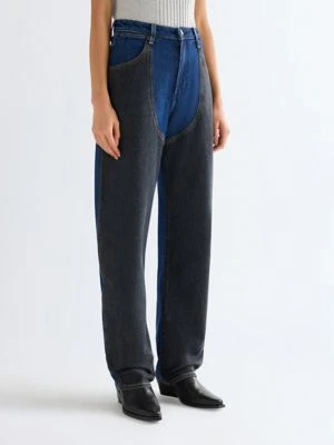 Wrangler Patched Chap Barrel Jean Shadow Stitch Size 32 x32