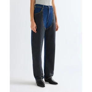 Wrangler Patched Chap Barrel Jean Shadow Stitch Size 32 x32