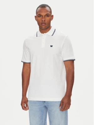 Wrangler Polo 112365466 Biały Regular Fit