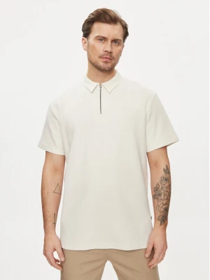 Wrangler Polo Rugby 112350413 Écru Relaxed Fit Kremowy