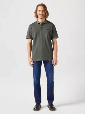 Wrangler Polo Shirt Dusty Olive Size