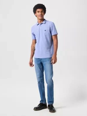 Wrangler Refined Polo Shirt Blue Size