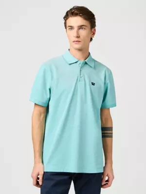 Wrangler Refined Polo Shirt Teal Size