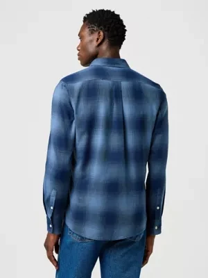 Wrangler Regular 1 Pocket Indigo Shirt Dark Indigo Size