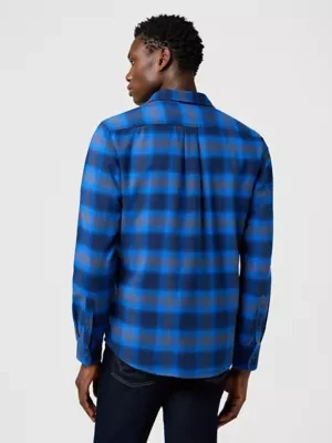 Wrangler Regular 1 Pocket Indigo Shirt Icy Indigo Size
