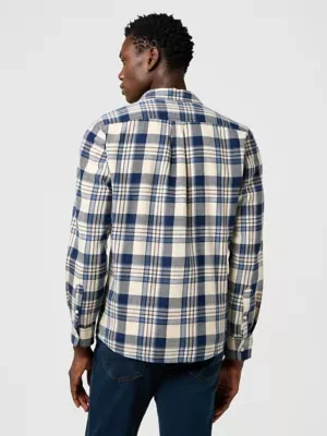 Wrangler Regular 1 Pocket Indigo Shirt Light Indigo Size