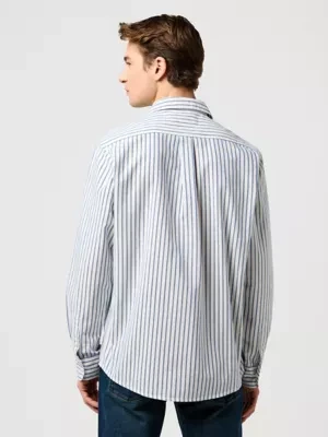 Wrangler Regular 1 Pocket Shirt Blue Oxford Size