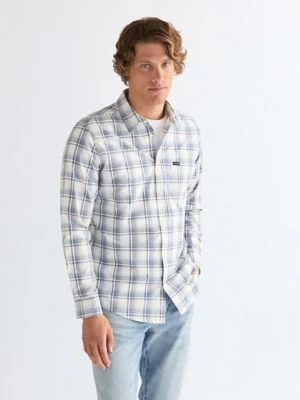 Wrangler Regular 1 Pocket Shirt Blue White Size