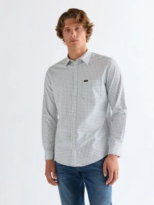 Wrangler Regular 1 Pocket Shirt Dusty Blue Size