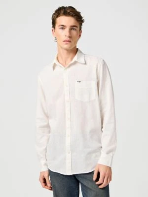 Wrangler Regular 1 Pocket Shirt White Size