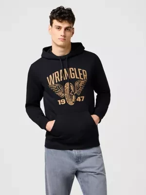 Wrangler Regular Americana Hoodie Black Size