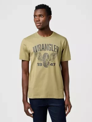 Wrangler Regular Americana Tee Aloe Size