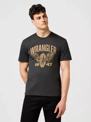 Wrangler Regular Americana Tee Faded Black Size