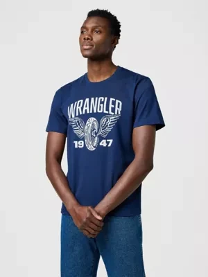 Wrangler Regular Americana Tee Navy Size