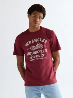 Wrangler Regular Americana Tee Ruby Wine Size