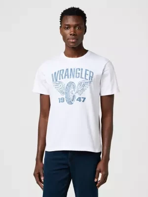 Wrangler Regular Americana Tee Worn White Size