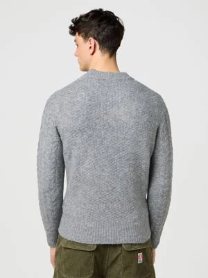 Wrangler Regular Cable Knit Sweater Grey Heather Size