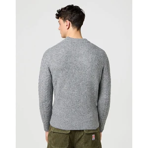 Wrangler Regular Cable Knit Sweater Grey Heather Size