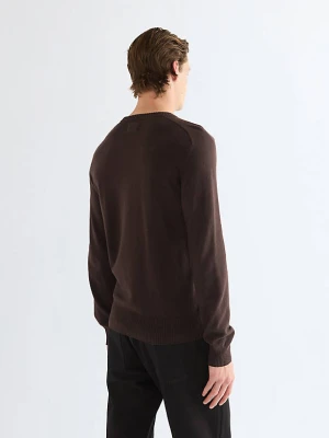 Wrangler Regular Crew Neck Knit Sweater Chocolate Torte