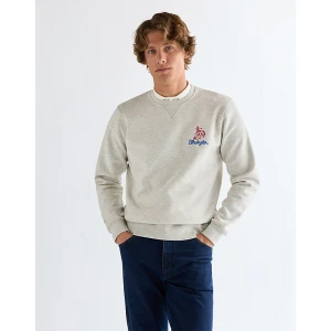 Wrangler Regular Embroidery Crew Oat Mel Size