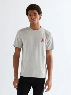 Wrangler Regular Embroidery Tee Mid Grey Mel Size