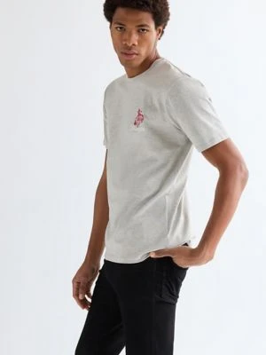 Wrangler Regular Embroidery Tee Mid Grey Mel Size