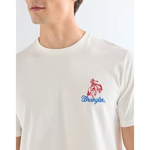 Wrangler Regular Embroidery Tee Worn White Size
