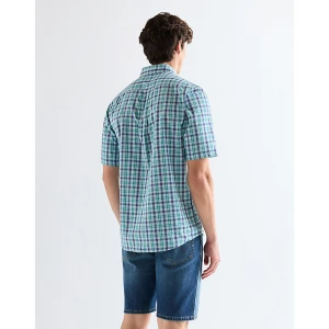 Wrangler Regular Lightweight One Pocket Shirt Teal Blue