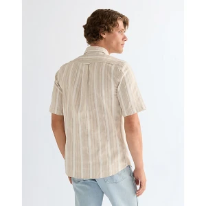 Wrangler Regular Lightweight Shirt Brown White Size