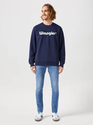 Wrangler Regular Logo Crew Sweat Navy Size