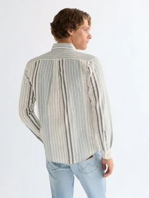 Wrangler Regular Oxford Shirt White Blue Size