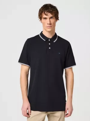 Wrangler Regular Polo Shirt Black Size