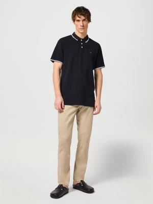 Wrangler Regular Polo Shirt Black Size