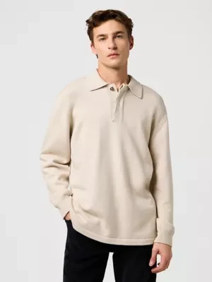 Wrangler Regular Polo Sweater Birch Size