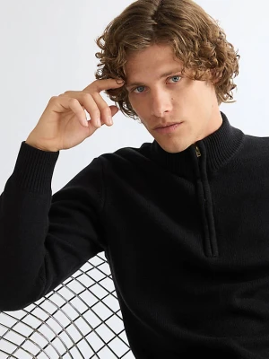 Wrangler Regular Quarter Zip Knit Sweater Black
