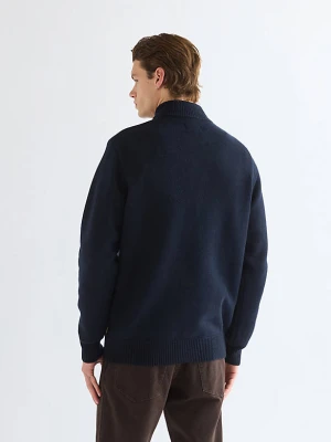 Wrangler Regular Quarter Zip Knit Sweater Dark Sapphire