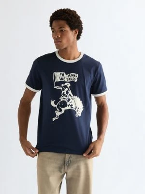 Wrangler Regular Ringer Tee Navy Size