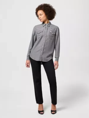 Wrangler Regular Shirt Oyster Grey Size