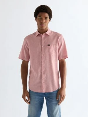 Wrangler Regular Short Sleeve One Pocket Shirt Dusty Rose Size