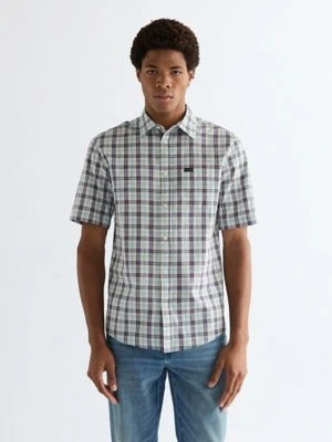 Wrangler Regular Short Sleeve One Pocket Shirt Forget Me Not Size