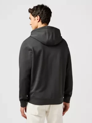 Wrangler Regular Sign Off Hoodie Faded Black Size