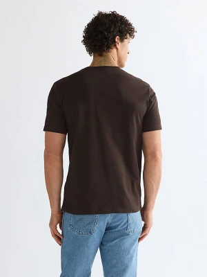 Wrangler Regular Sign Off Tee Chocolate Torte