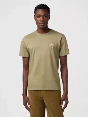 Wrangler Regular Small Graphic Tee Aloe Size