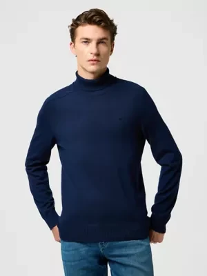 Wrangler Regular Turtleneck Navy Size