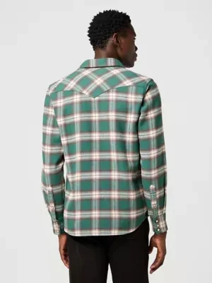 Wrangler Regular Western Shirt Bistro Green Size