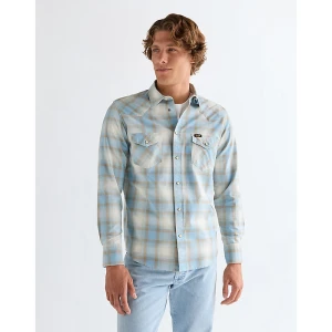 Wrangler Regular Western Shirt Blue Tan