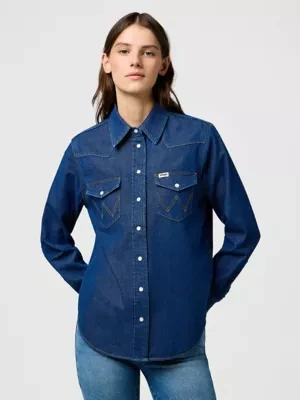 Zdjęcie produktu Wrangler Regular Western Shirt Dark Wash Size